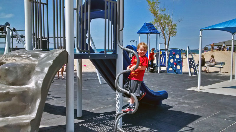 the beach playground at mears state park